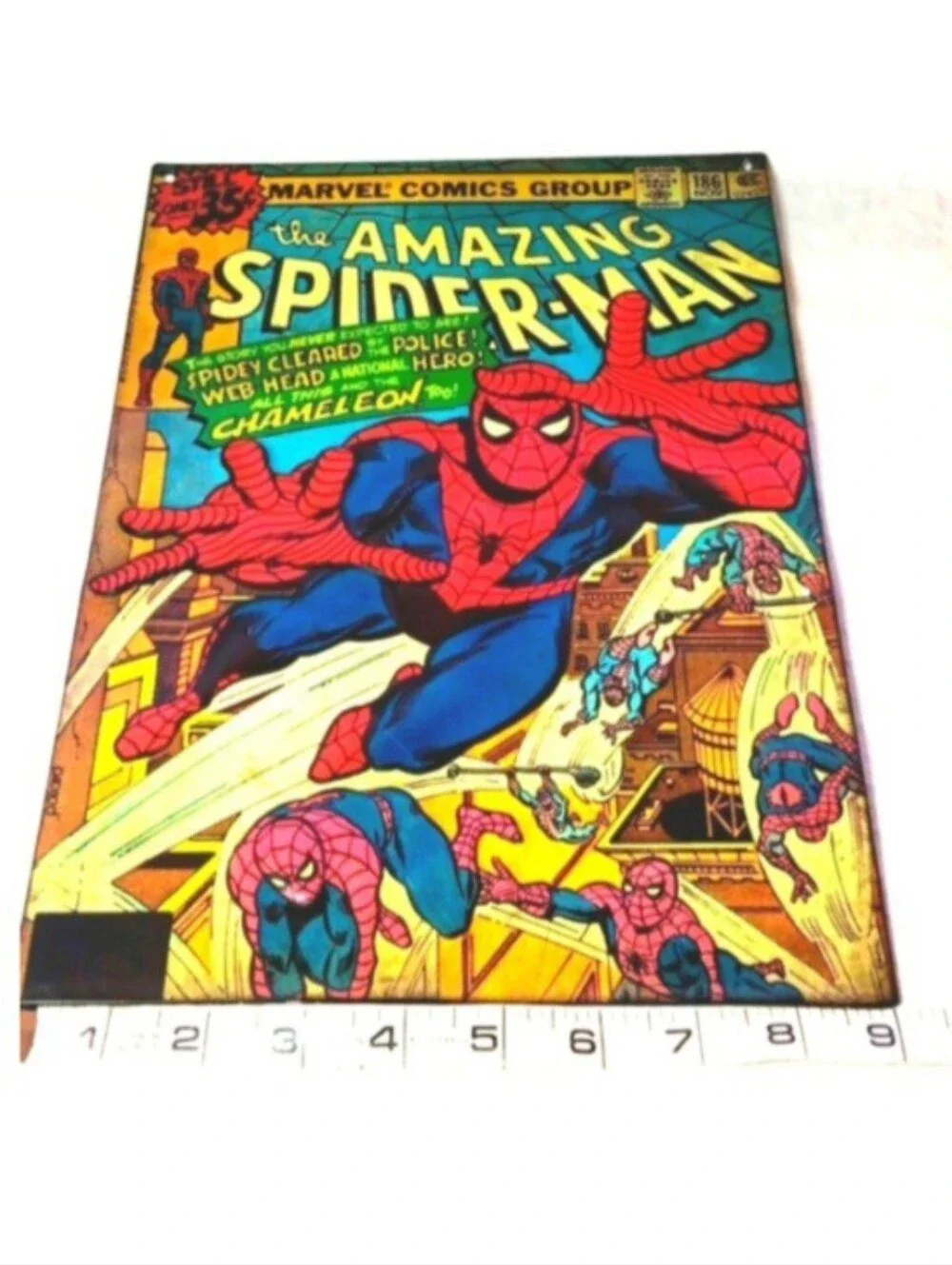 Marvel, The Amazing Spider-Man Metal Embossed Sign | EUC | Open Roads